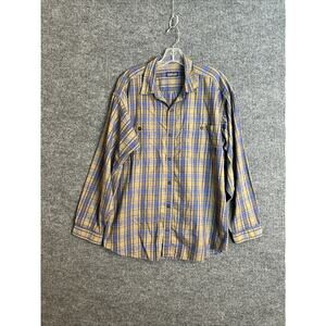 Patagonia Mens Plaid Button Up Shirt Size XL? Brown Blue Long Sleeve. Outdoor